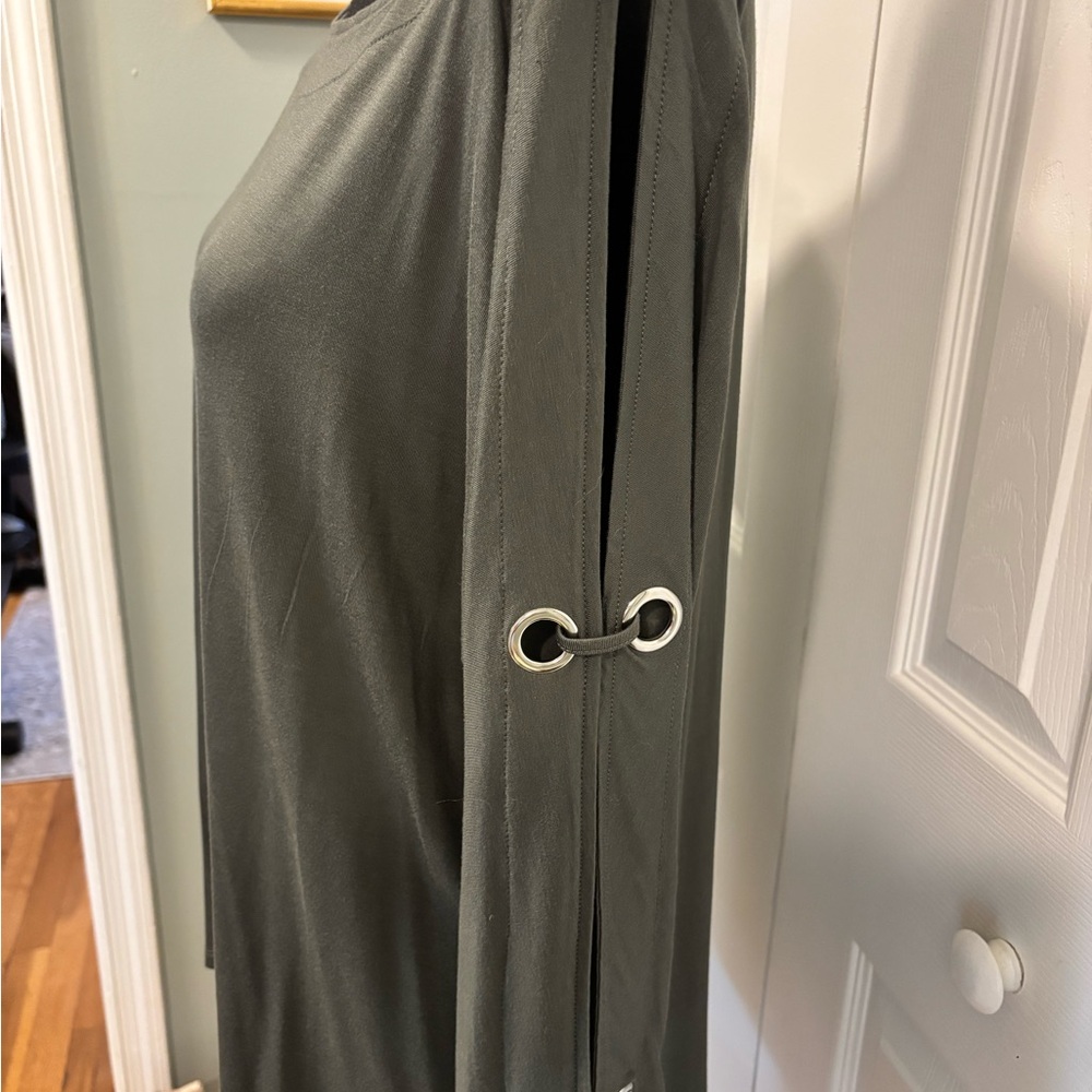 Cable & Gauge Olive Tunic with Grommet Detail